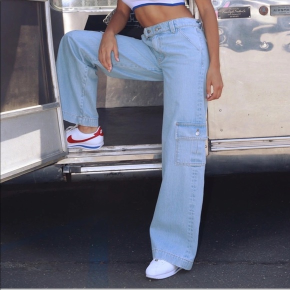 REVICE Pants - REVICE The Baja Cargo Blue Sea Wash Denim Jeans Size 29